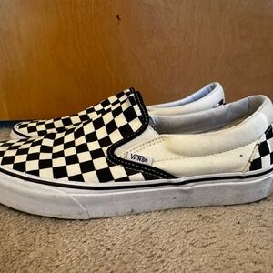 Vans Classic Slip-On Checkerboard Off White Men's 9.5M